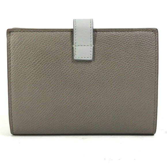 CELINE .10PI Bicolor Medium strap wallet Trifold wallet Leather gray - Picture 9 of 13